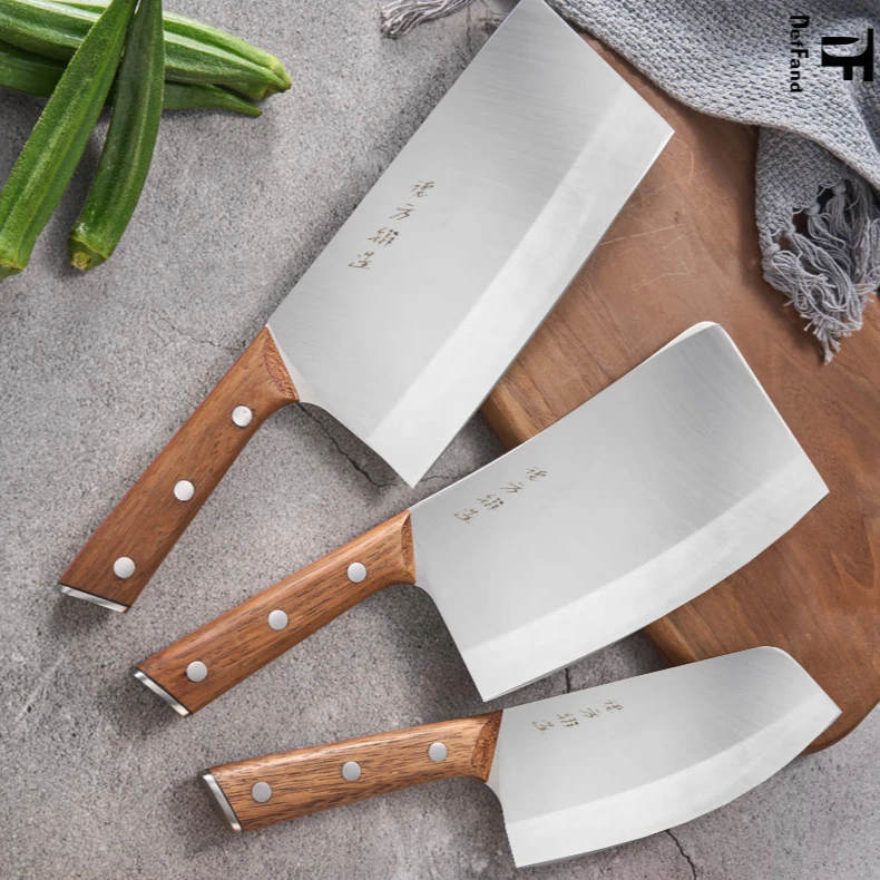 德方锻造家用锋利菜刀砍骨刀厨师厨房刀具家庭专用女士超快