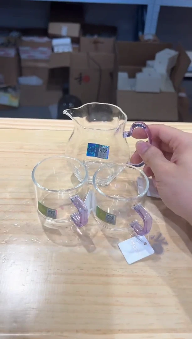 禾器-颂妍茶海-浅紫色+清禾杯浅紫2只