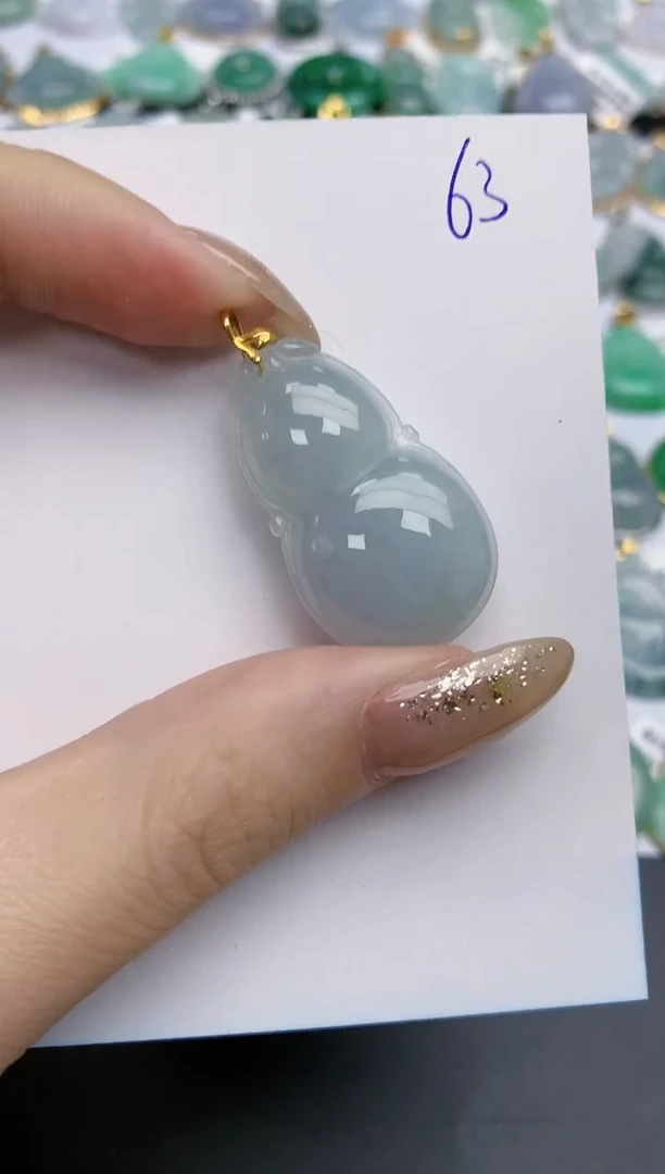 【闪购商品】翡翠颈饰18K金镶嵌天然缅甸翡翠A货