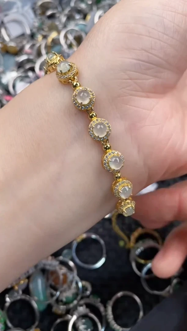 银S925镶嵌戒指翡翠10              4