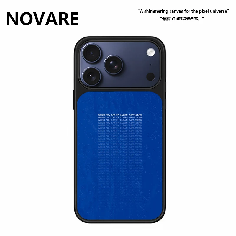 深蓝空间磨砂磁吸黑边适用于苹果17promax防摔高颜值16手机壳黑色