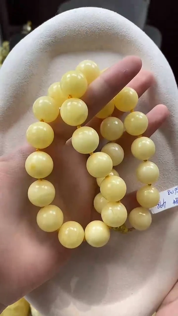 琥珀颈饰未镶嵌项链