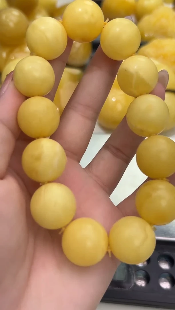 裸石琥珀未镶嵌琥珀蜜蜡手串