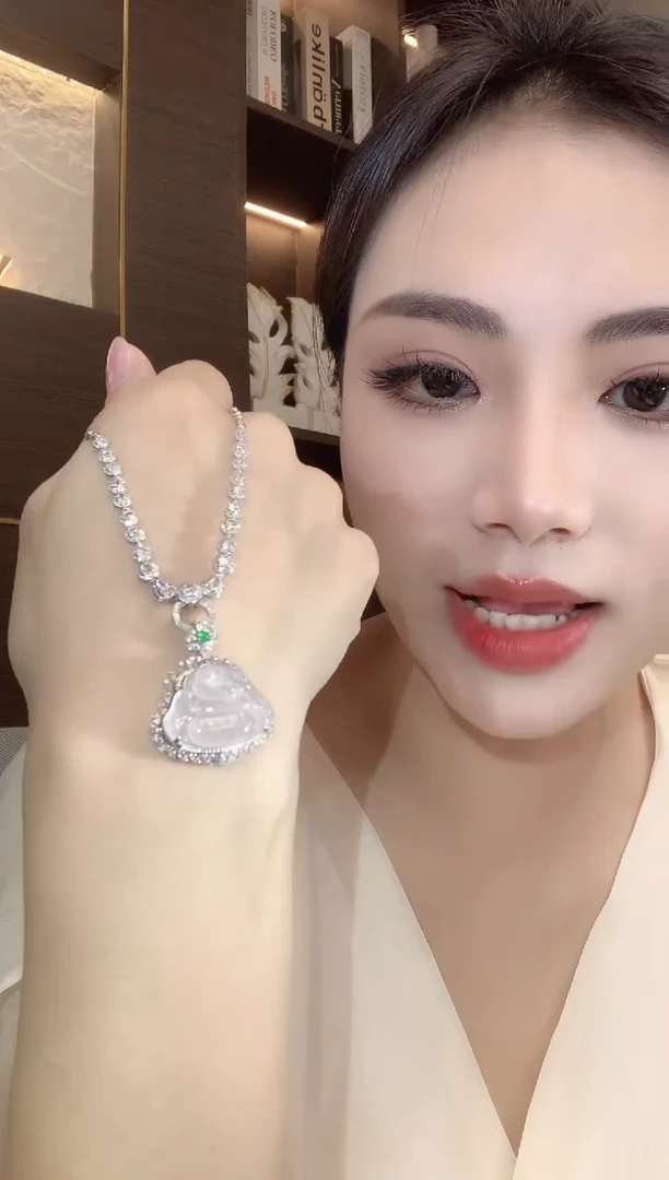 吊坠(不含链)18K金镶嵌翡翠A40