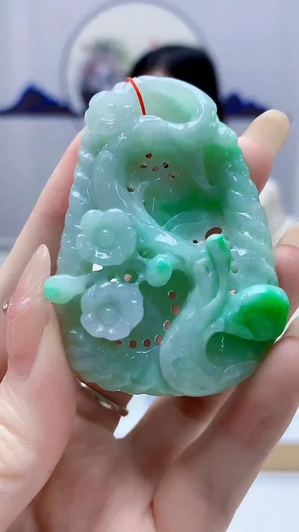 未镶嵌定制翡翠4852DD-毛货挂件15
