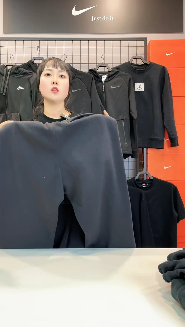 2708 黑色加绒直筒长裤XXL码170斤-190斤不退换