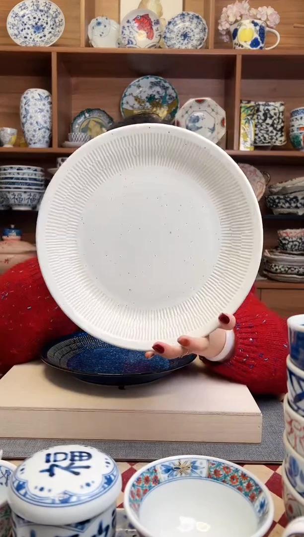 粉引トチリ24cmプレ-ト