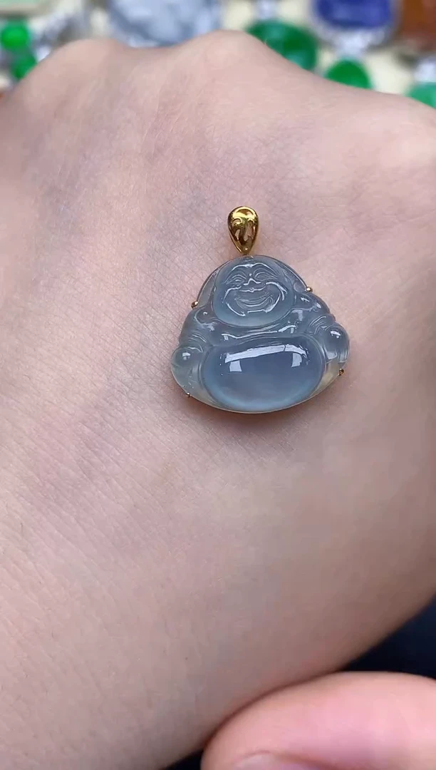 颈饰18K金镶嵌翡翠234-中国好珍宝