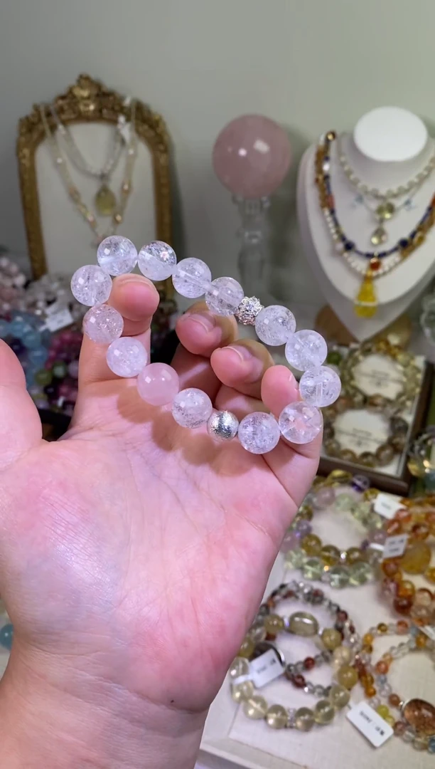 未镶嵌手串水晶白阿塞设计款