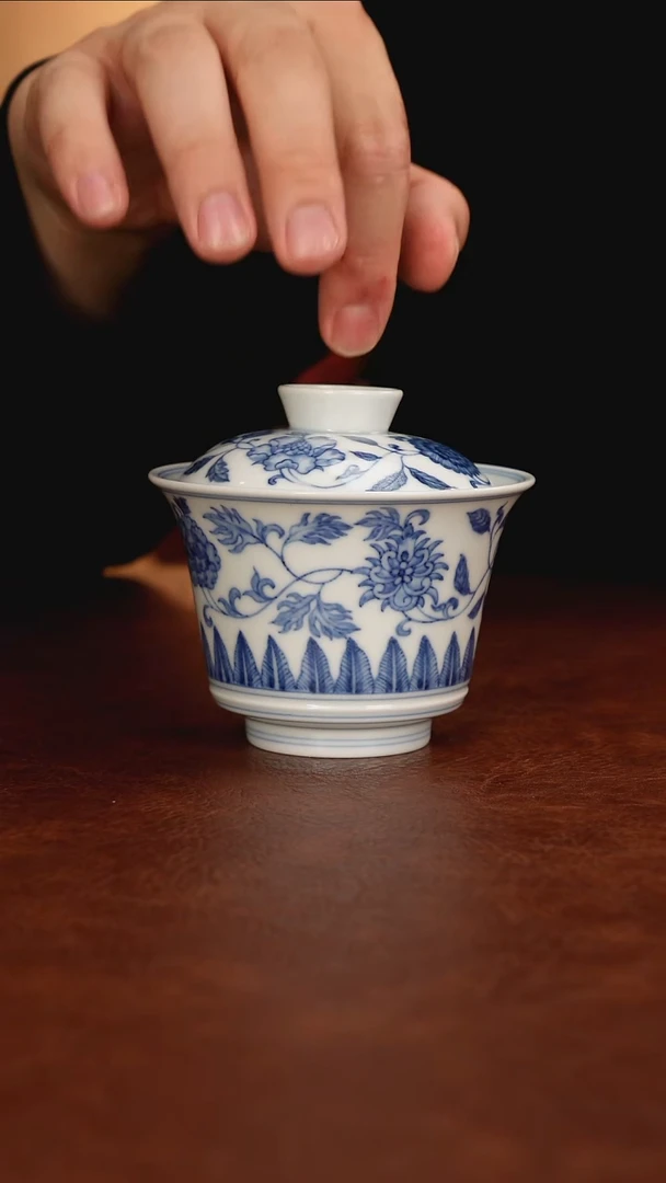 景德镇瓷器，青花瓷手绘茶具~