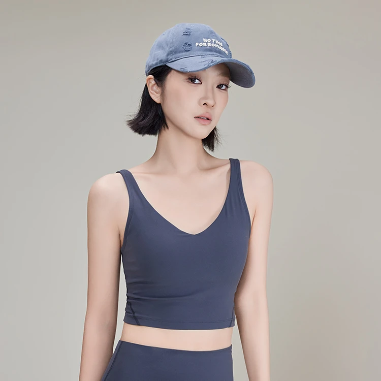 美洋MEIYANG 舞蹈室瑜伽背心【欧若风】带胸垫弹力短款健身吊带