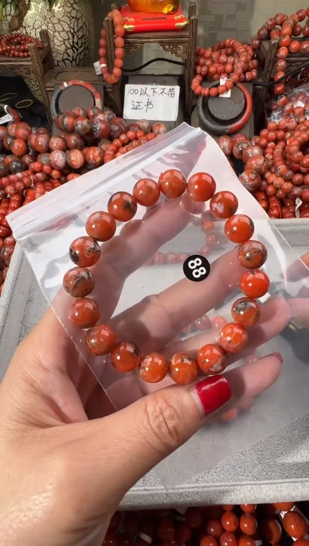 未镶嵌手串南红玛瑙10+