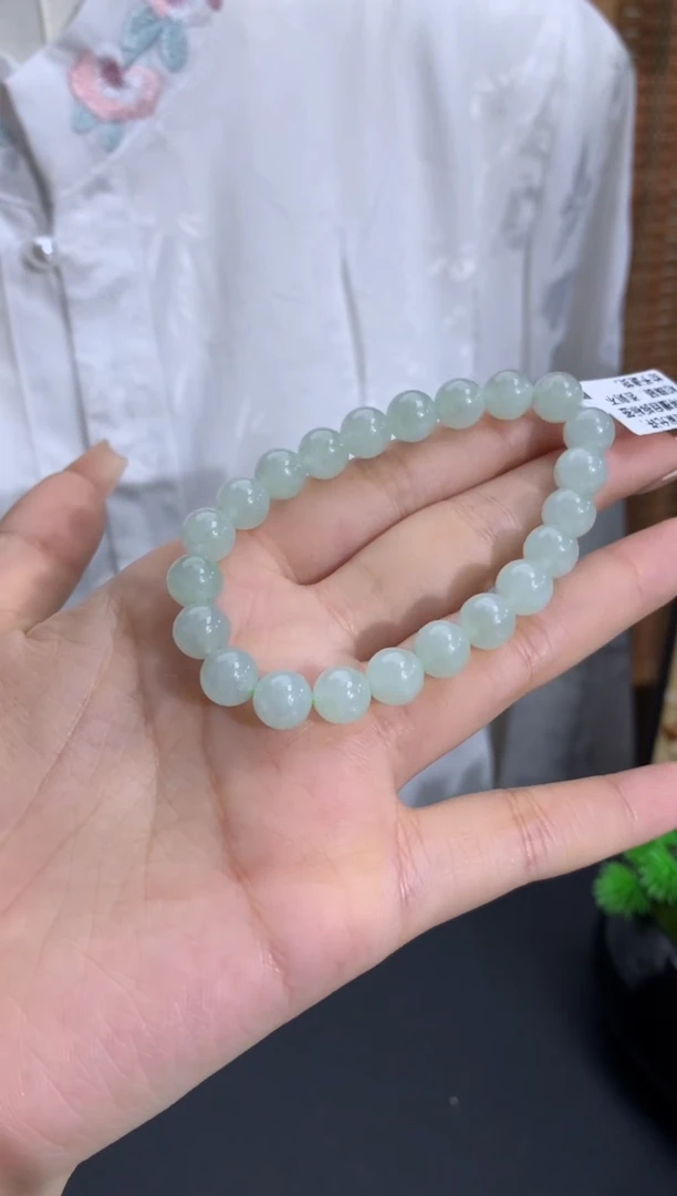 未镶嵌手链翡翠淡淡淡晴 卡8.2mm