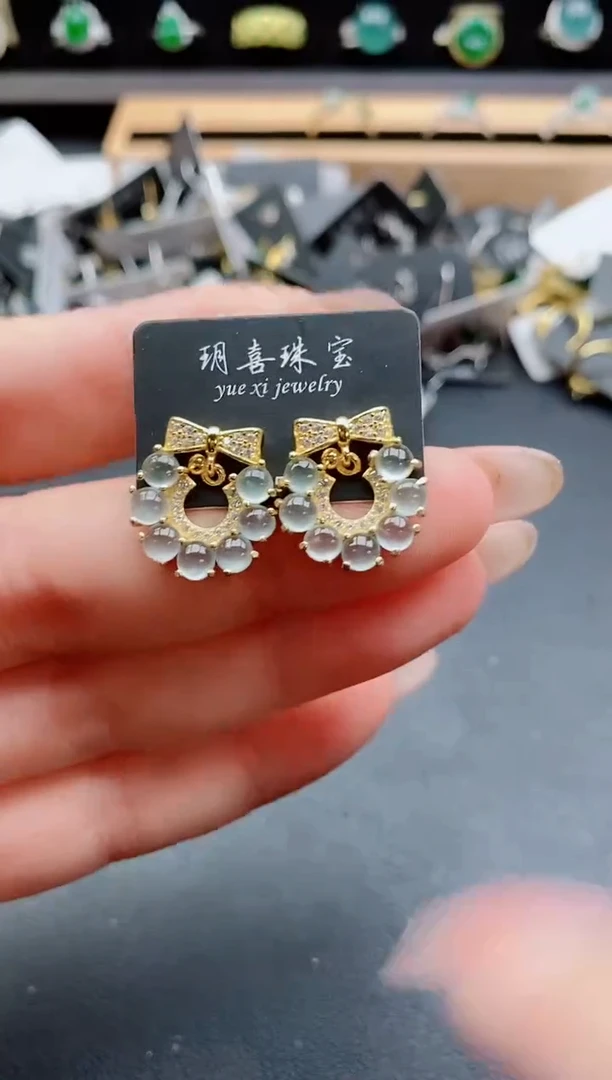 银S925镶嵌戒指翡翠1