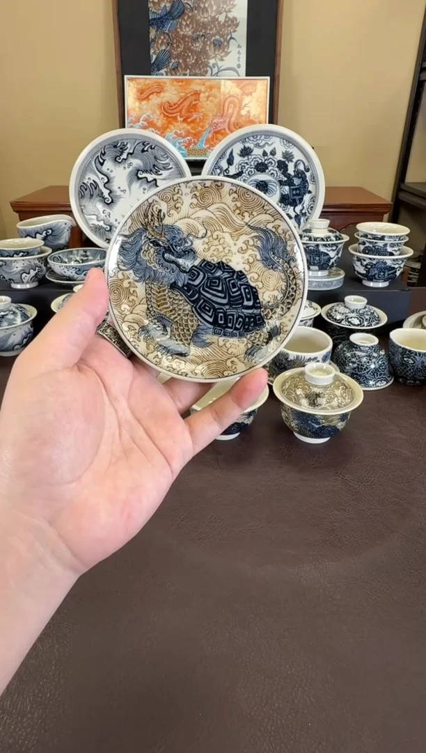 二号釉龙龟杯垫二号釉