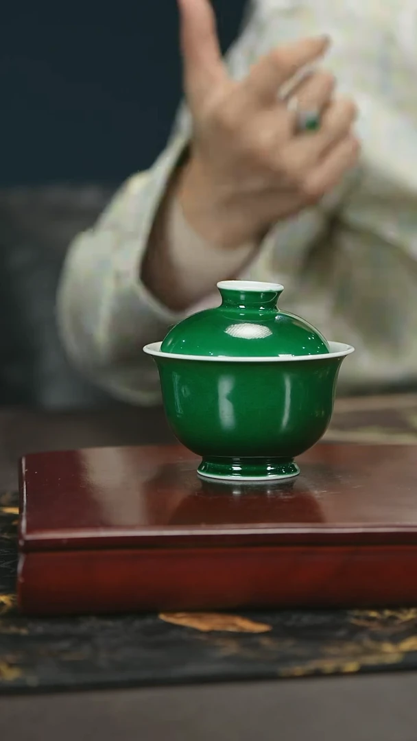 【闪购商品】 瓷堂里郎窑绿盖碗