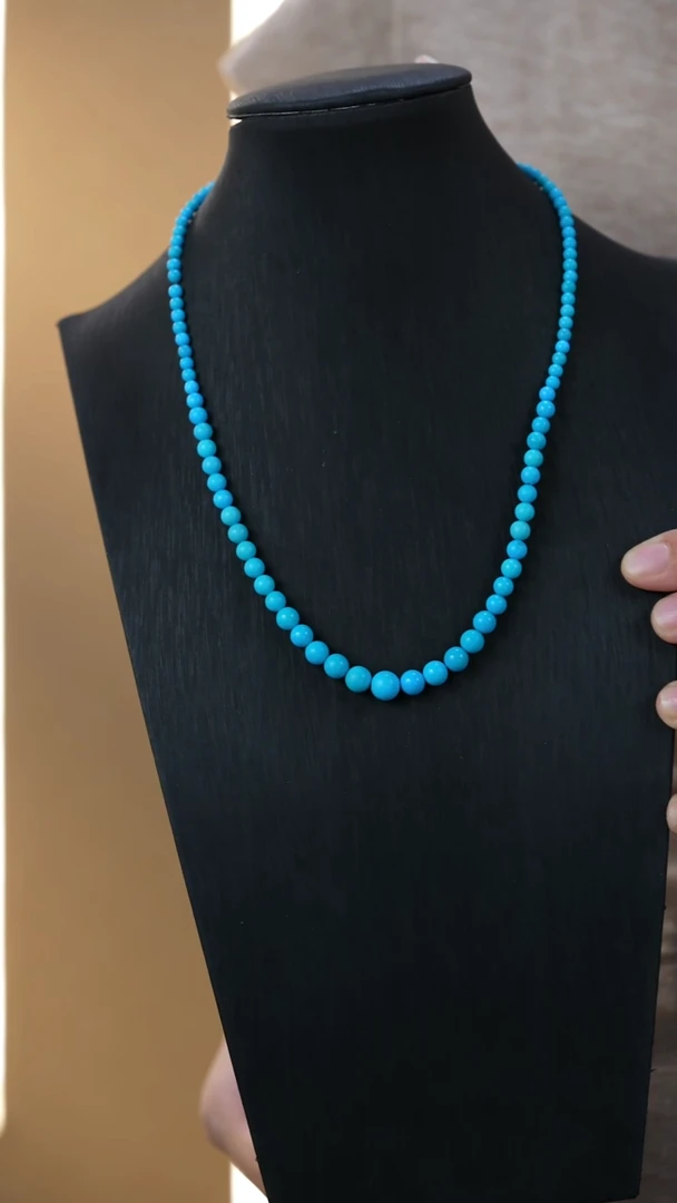 未镶嵌绿松石塔链3-7mm秒拍号8