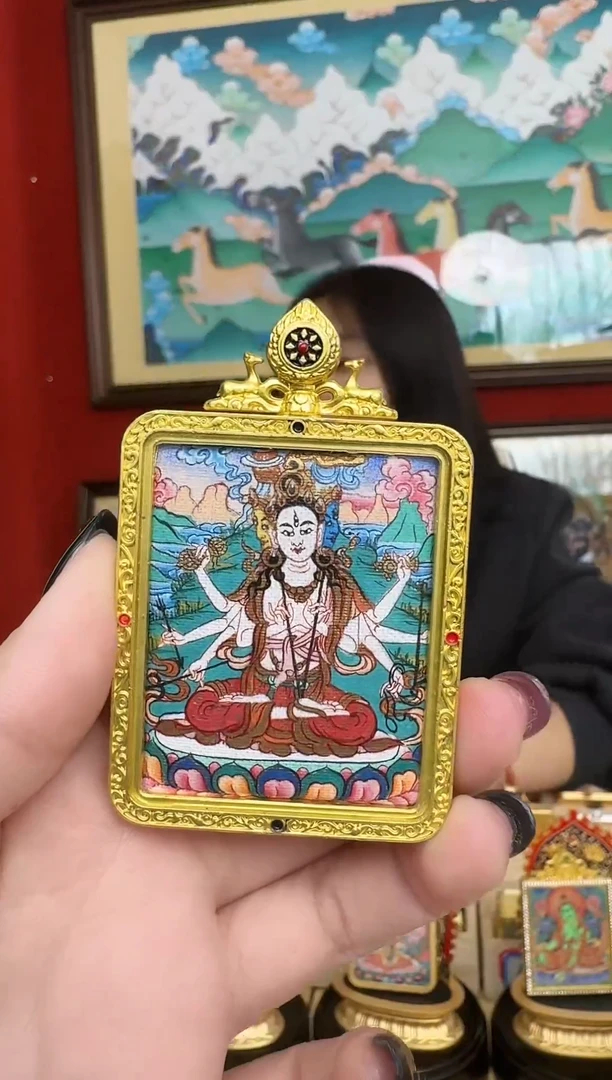 吊坠大白-热贡纯手绘刀刀
