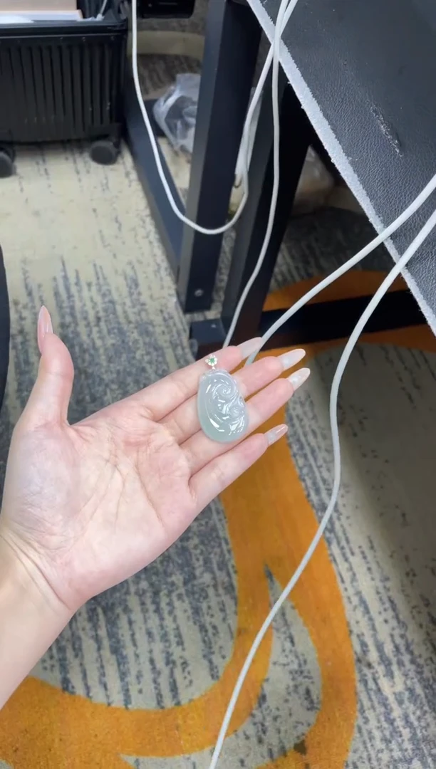 18K金镶嵌挂件翡翠?***?如意FL14/多样性发其一CP配链
