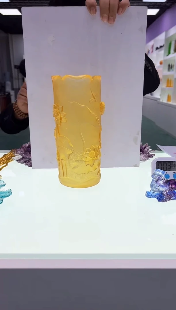 【闪购商品】泥塑古法琉璃香桶摆件