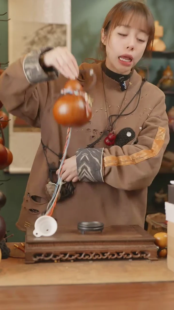 【闪购商品】145号精品天然大漆工艺防渗内胆酒葫芦~