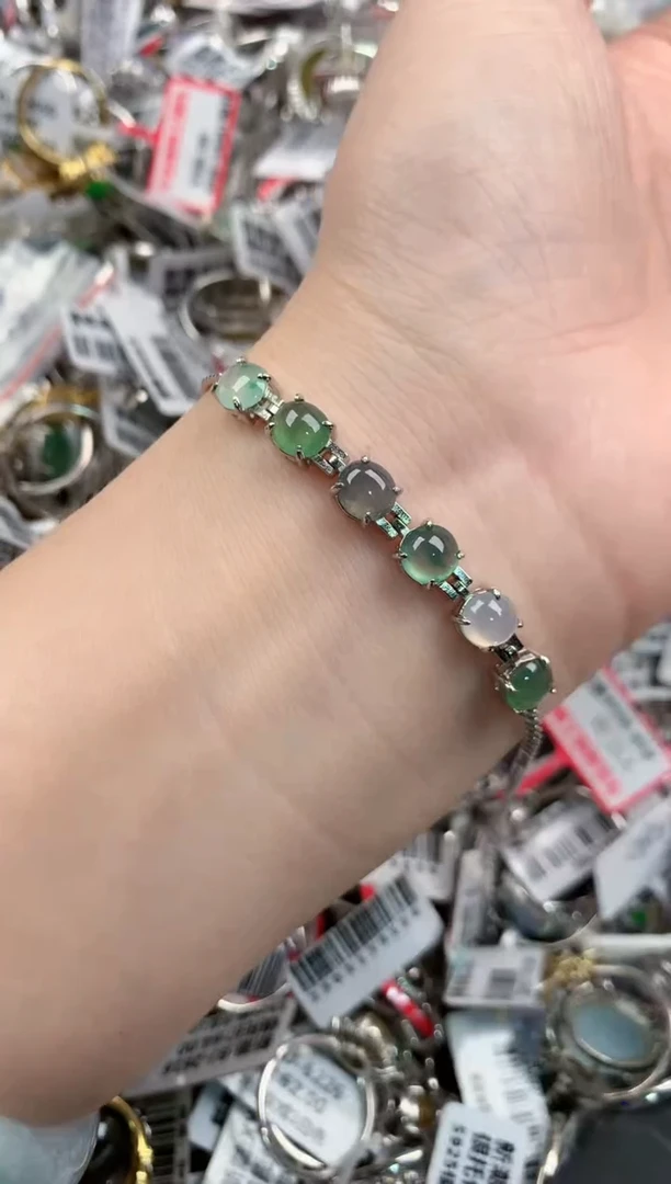 银S925镶嵌戒指翡翠555     7