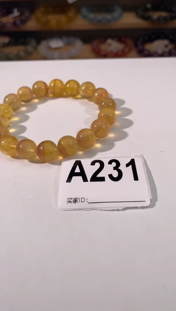 手链未镶嵌萤石A231黄萤石 11+