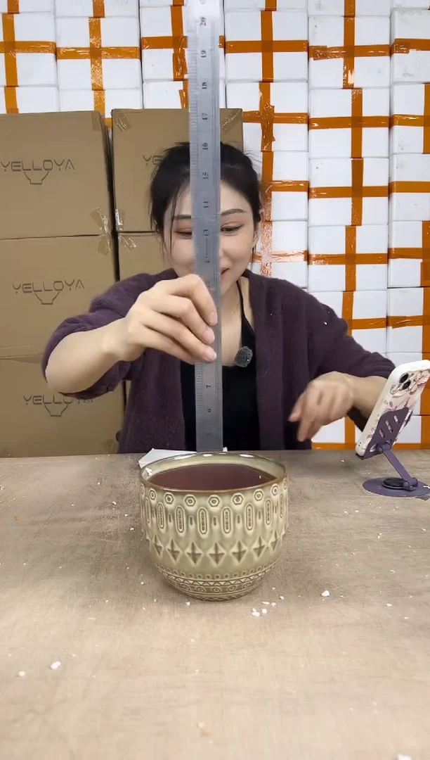 紫砂菱形黄色14x11