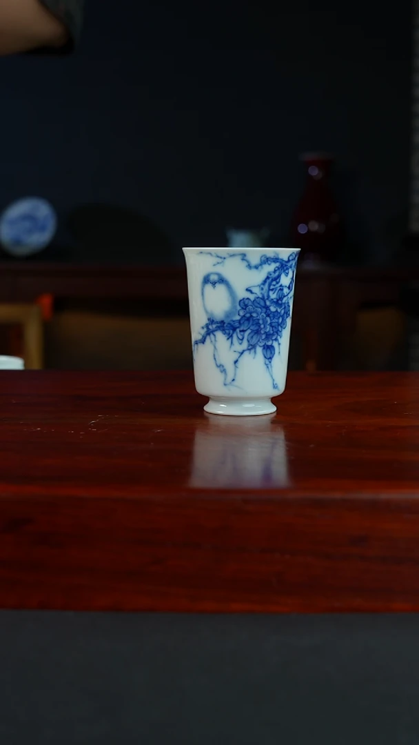 祖传窑真柴窑传承400年枯枝呆鸟主人杯