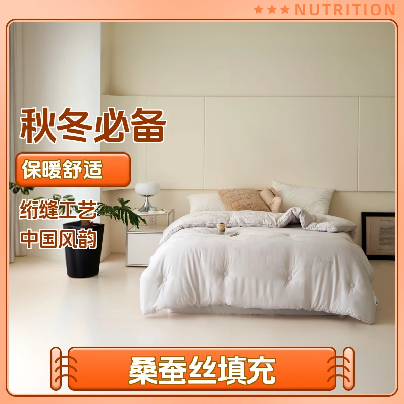 納蘭迦【苍峦锦丝】天丝棉七彩金银丝色织提花蚕丝抗菌纤维被桑蚕丝