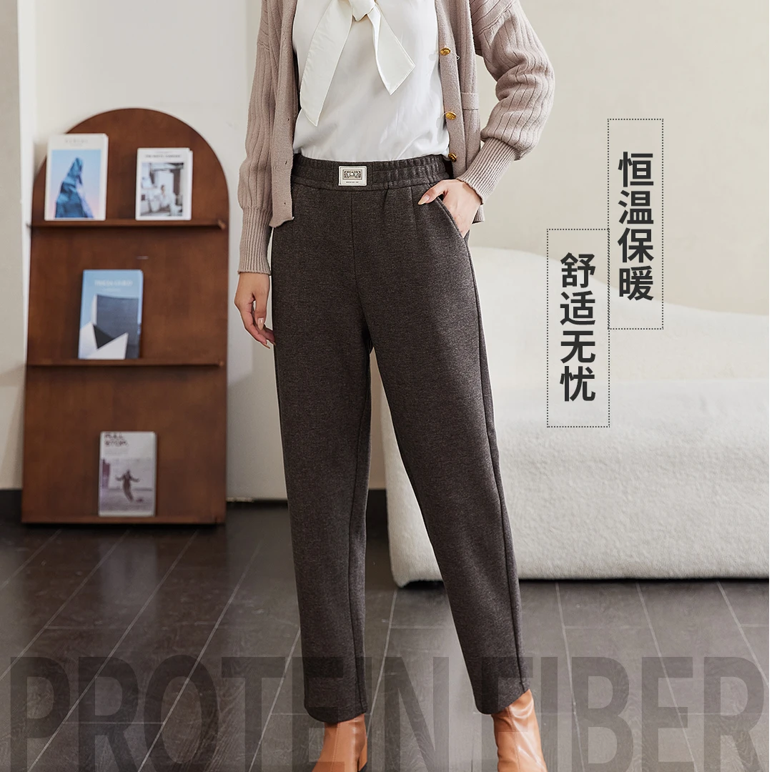 【专柜高定款】女士小羊绒直筒裤68308/9