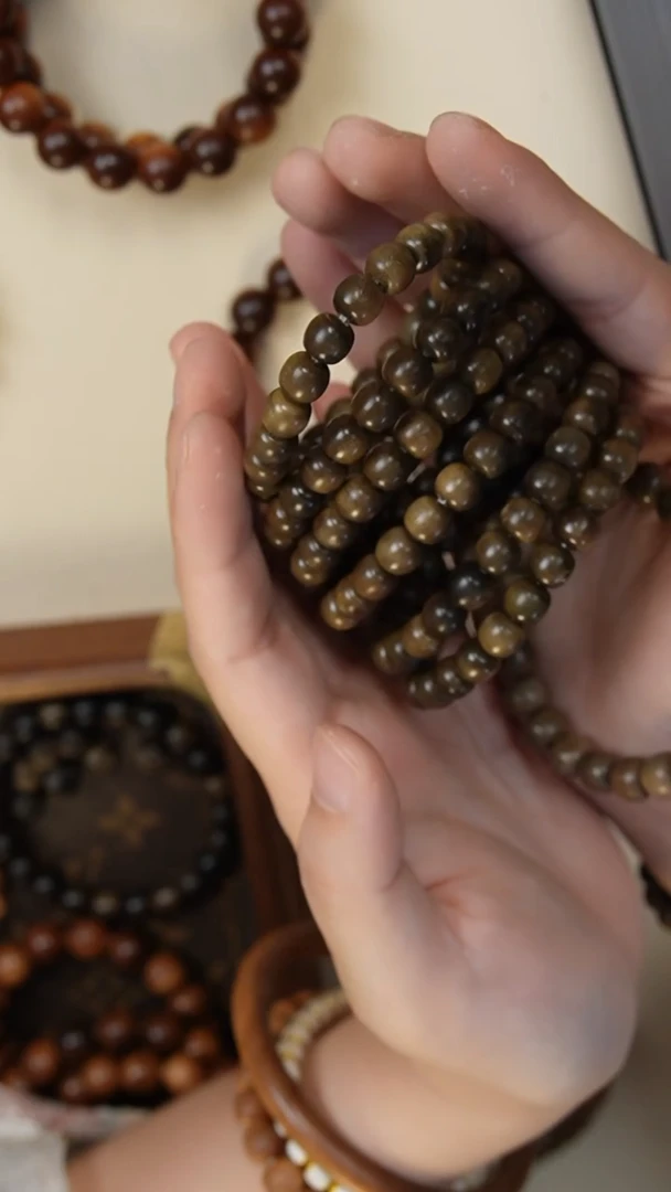 檀香木手串/手链阴沉老山檀香6*7老型瑕疵