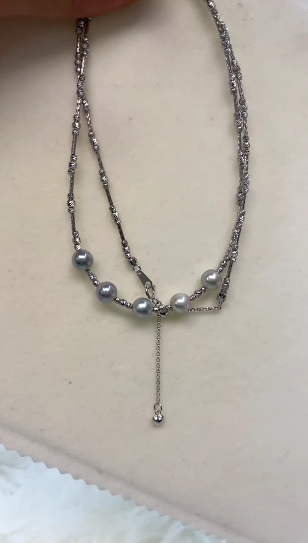 颈饰银S925镶嵌海水珍珠