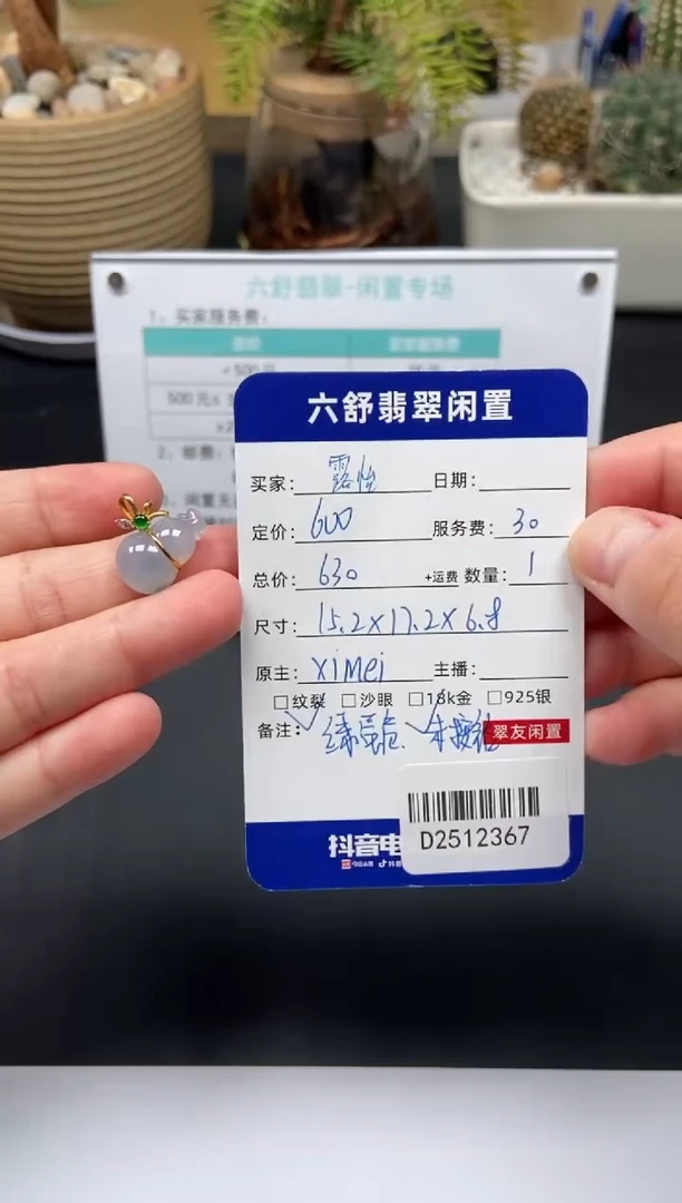 翡翠18K金镶嵌颈饰D2512367
