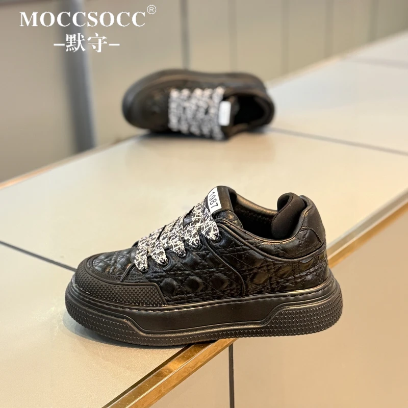 MOCCSOCC板鞋男款轻奢潮流丑萌男鞋厚底增高鞋百搭时尚休闲运动鞋