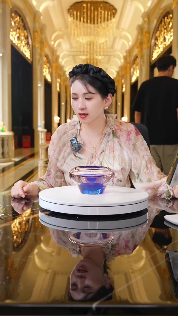 摆件一*糖AJ01038紫配蓝色烟灰缸