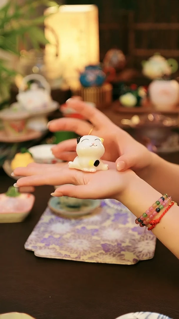 陶瓷茶具猫猫茶宠