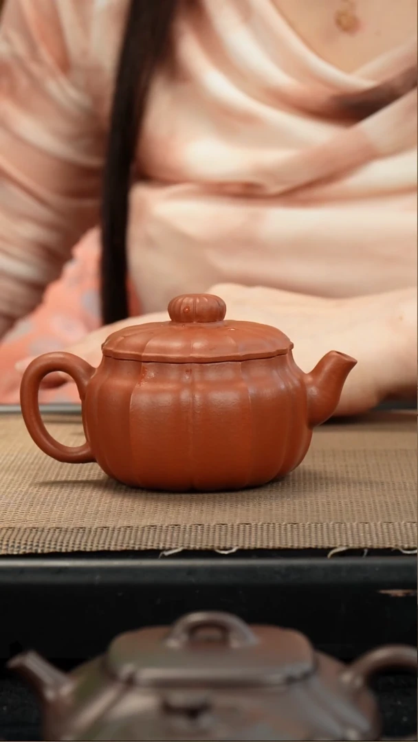 茶壶紫砂生砂朱泥筋纹和韵160