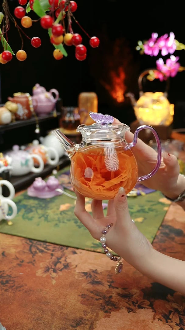 【闪购商品】（不含链子）紫色铃兰茶壶
