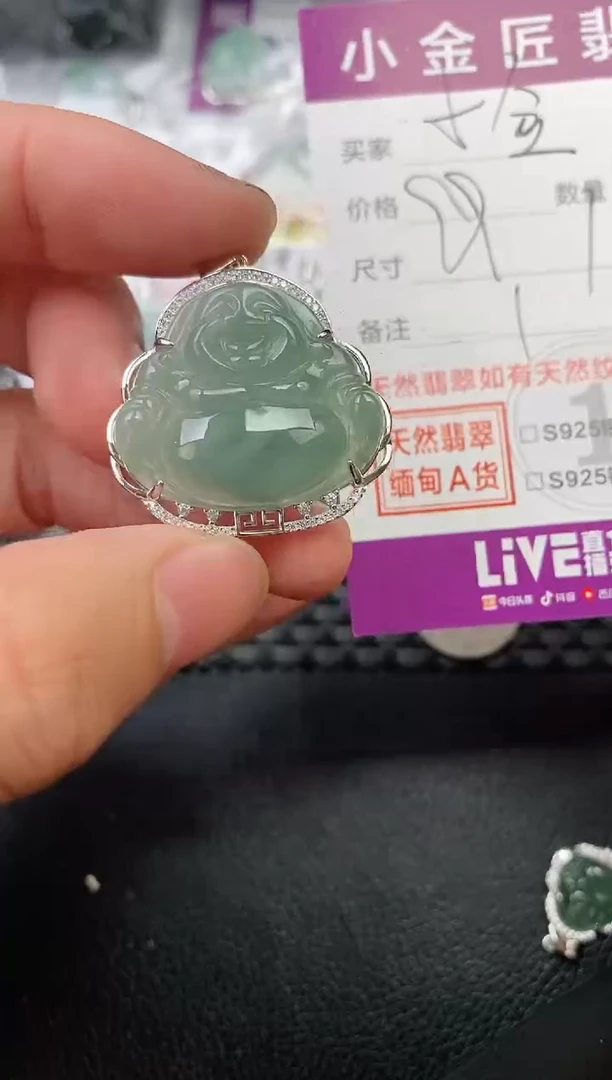 翡翠银S925镶嵌颈饰小*·