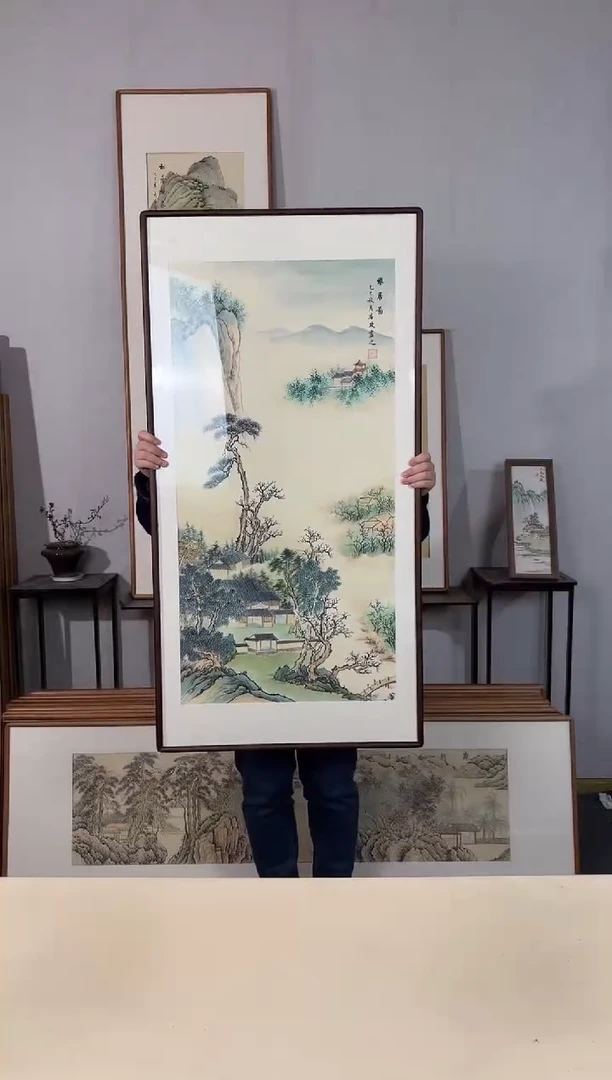 国画手绘*雅居图*62*122cm