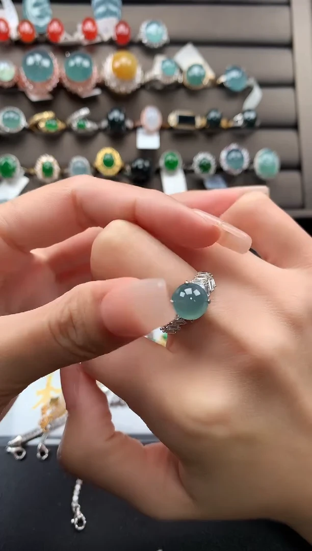 【闪购商品】翡翠戒指银S925镶嵌21321312