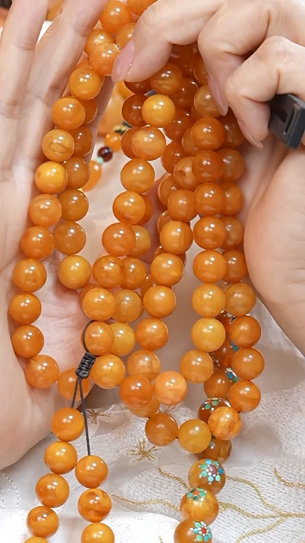 蜜蜡颈饰未镶嵌2526天然蜜蜡珠宝奇石全部保真
