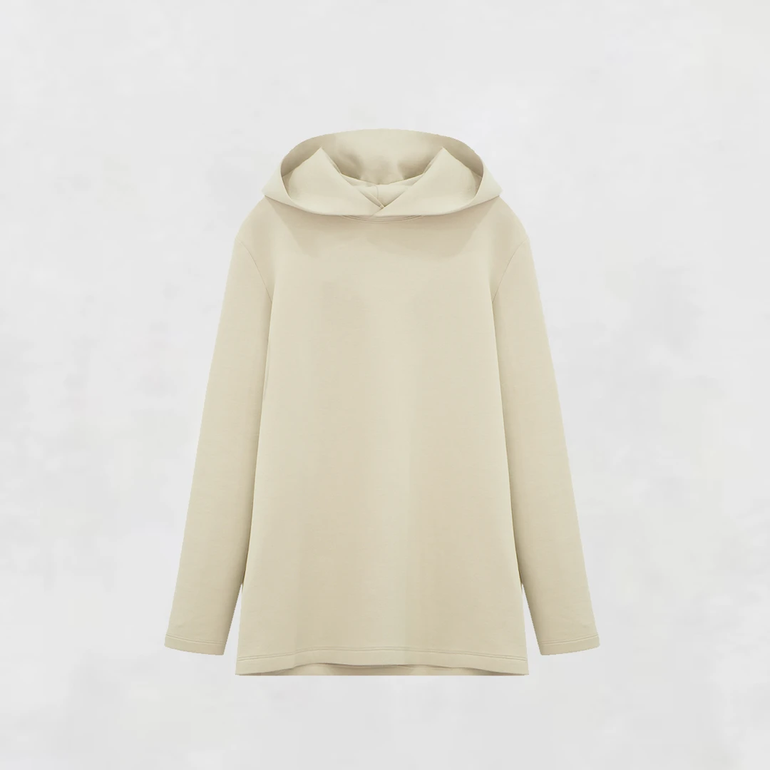 【空气棉】显瘦正肩连帽设计薄款套头针织卫衣ADS7001