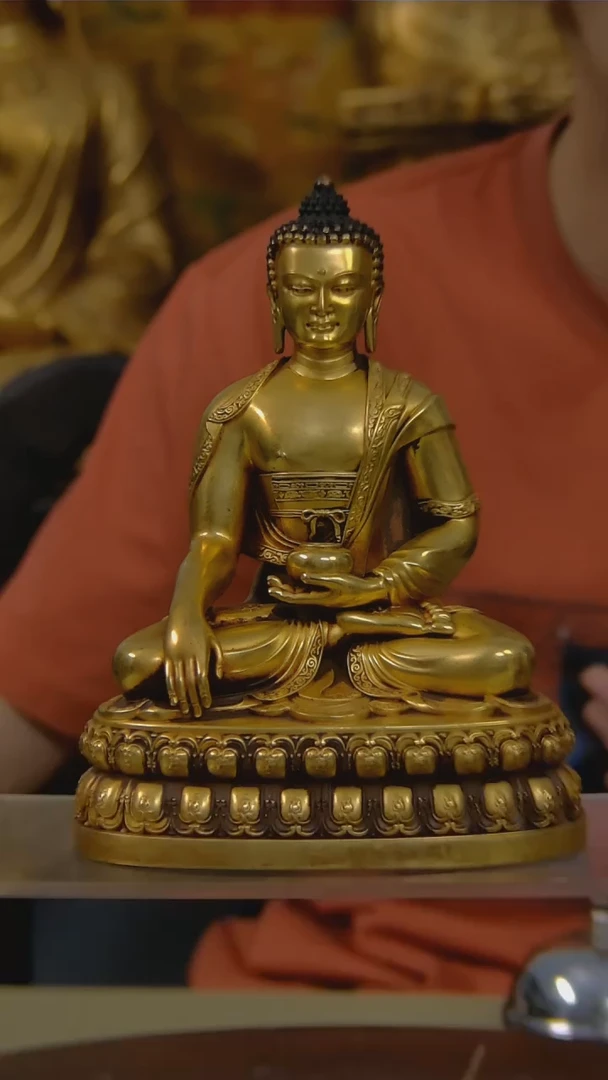 鎏金释迦摩尼佛像铜器文玩收藏