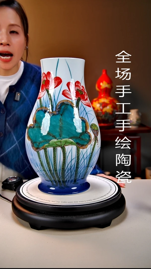 摆件陶景德镇手绘陶瓷30