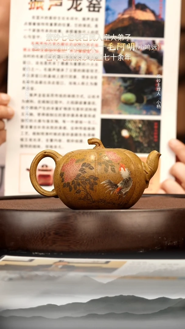 茶壶紫砂41 蜜蜡黄金段柴烧南瓜270c 紫砂壶W