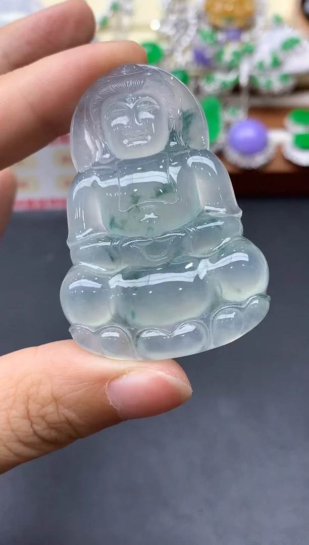 颈饰18K金镶嵌翡翠585-中国好珍宝