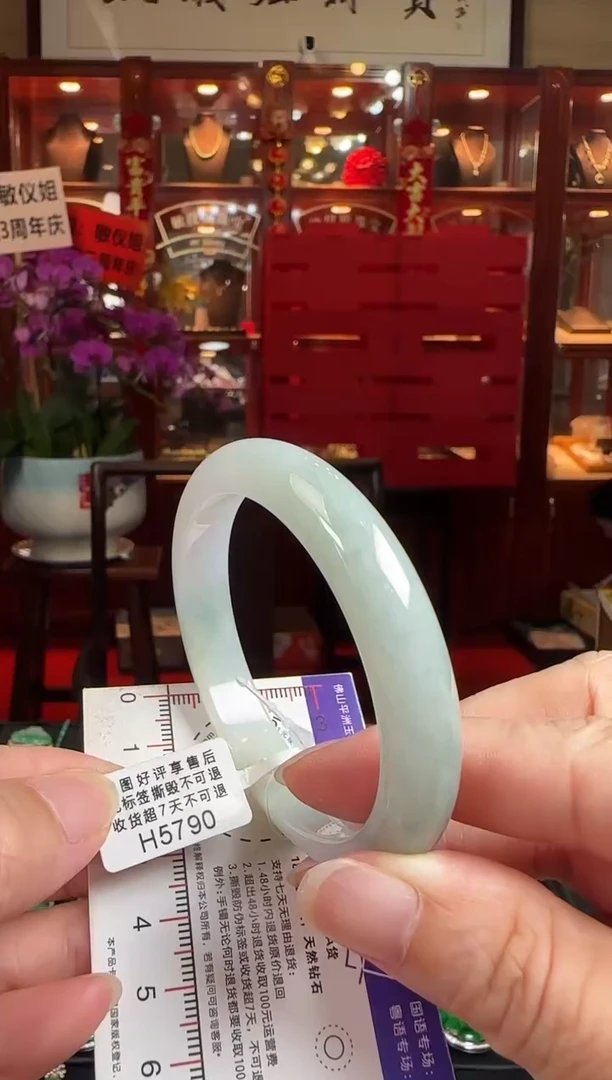 翡翠手镯未镶嵌54正圈H5790(100元运营费