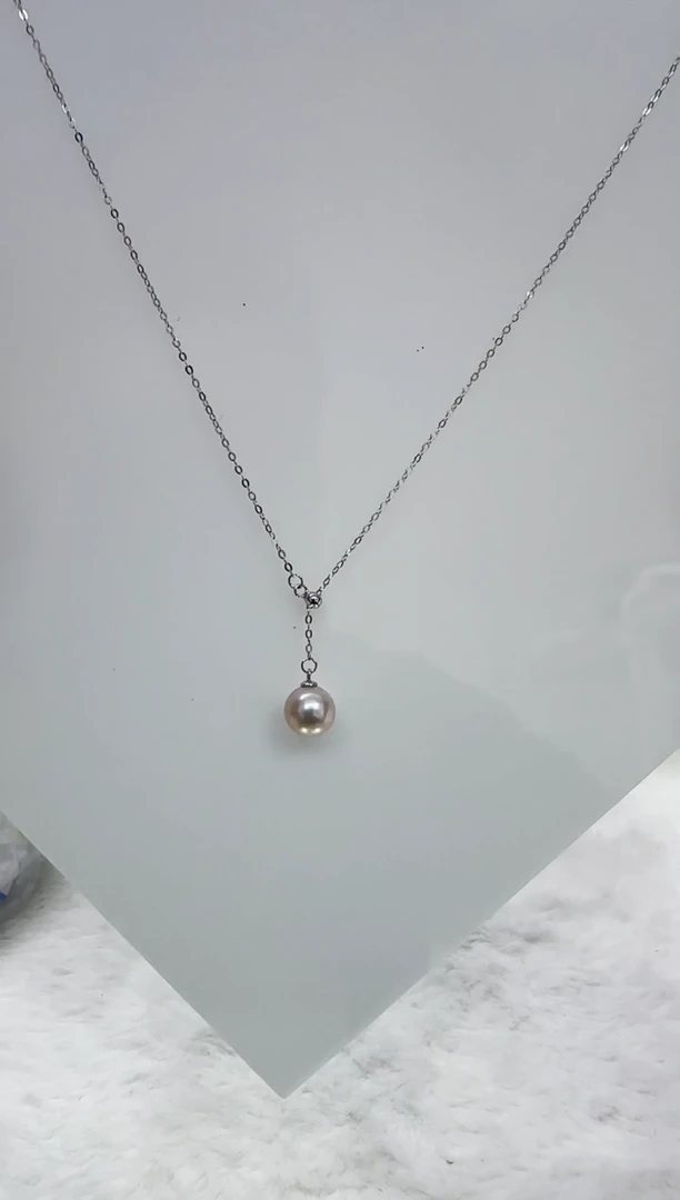 【闪购商品】淡水珍珠DA银S925镶嵌b365 白珠套链9